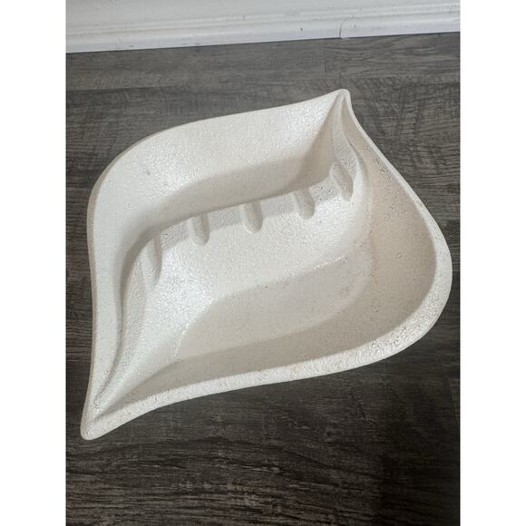 MCM ROYAL HAEGER Lot (2) White Textured Finish ASHTRAYS Vintage USA Atomic - Picture 15 of 16